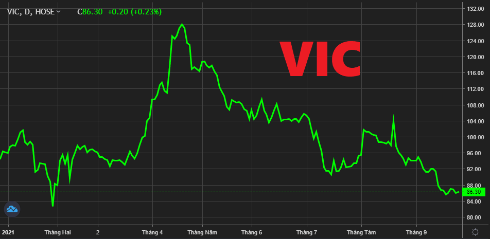 Cổ phiếu VIC của Vingroup vươn lên thành ngôi sao với mức tăng kịch trần