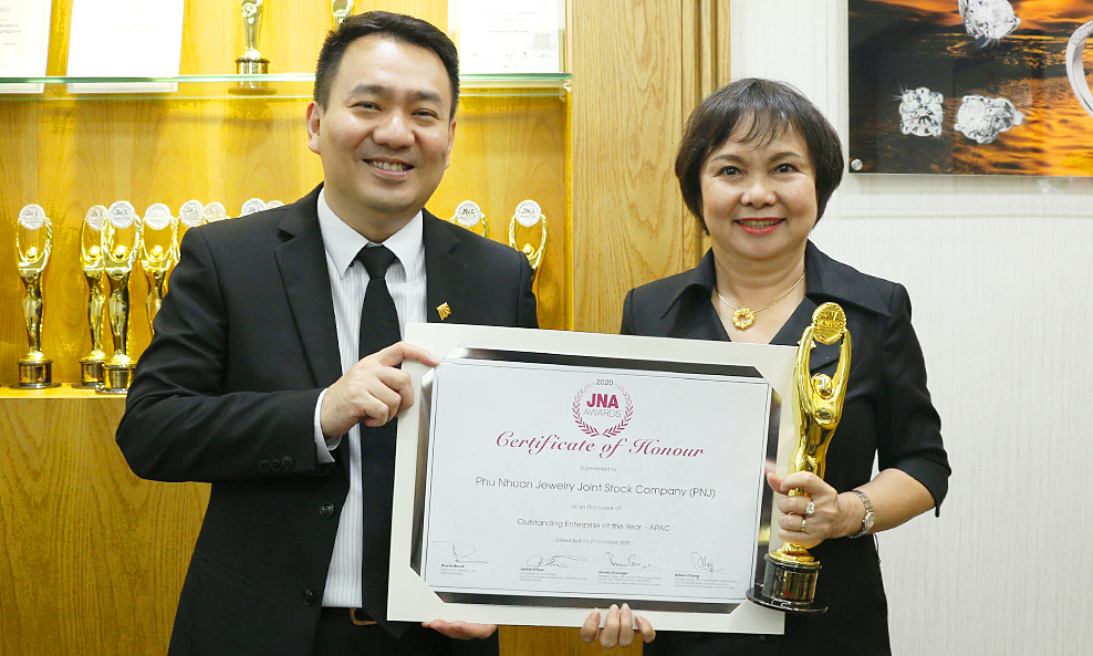 PNJ nhận giải thưởng cao nhất ngành kim hoàn châu Á