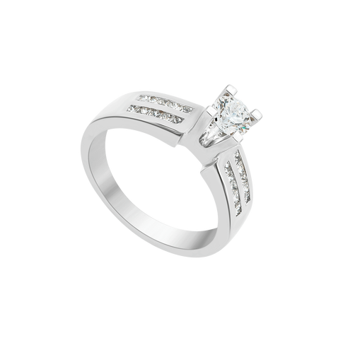 Nhẫn Kim cương Vàng trắng 14K PNJ DDDDW000752