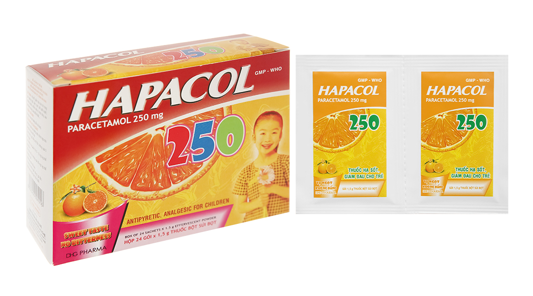 Paracetamol vị cam dành cho trẻ