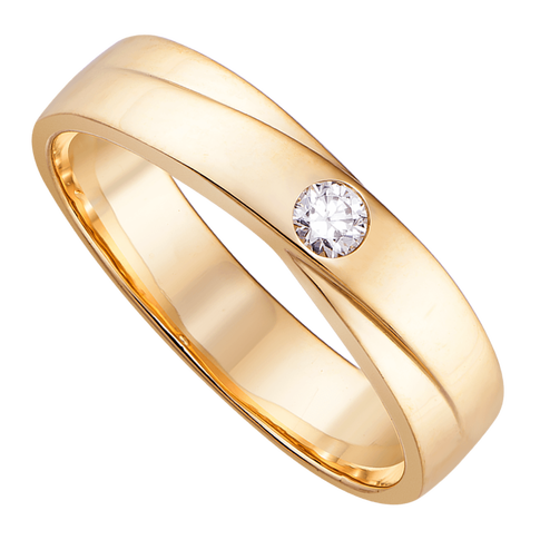 Nhẫn cưới nam Vàng 18K đính đá ECZ PNJ XM00Y000879