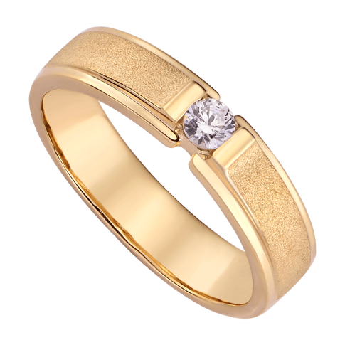 Nhẫn cưới nam Vàng 18K đính đá ECZ PNJ Chung Đôi XM00Y000877