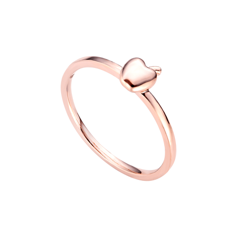 Nhẫn vàng hồng 1 chỉ 10K thiết kế quả táo đơn giản