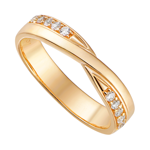 Nhẫn cưới Vàng 18K đính đá ECZ PNJ XM00Y000880