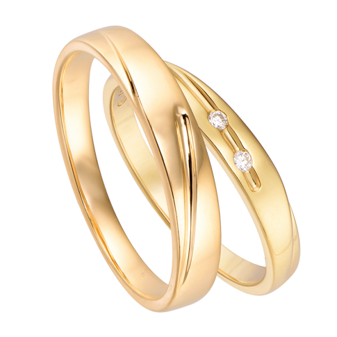 Nhẫn đôi Kim cương Vàng 18K PNJ Vàng Son 00619-00300