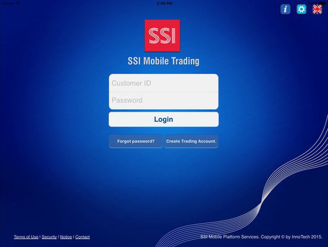 Nhấn Quên mật khẩu đăng nhập SSI để được cấp lại