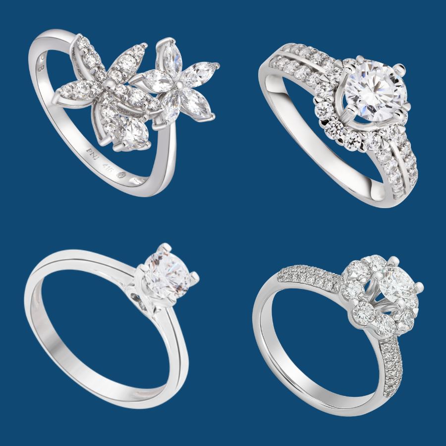 Nhẫn vàng trắng PNJ có thiết kế đẹp, tinh xảo, có độ cứng và độ bền cao
