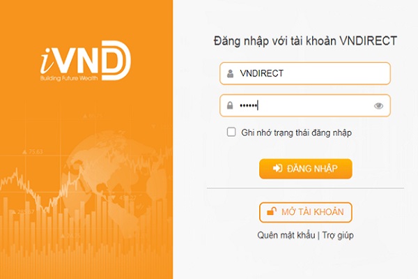 VNDirect đăng nhập đơn giản với chỉ vài bước